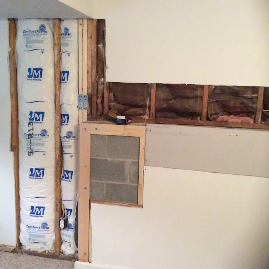 Wall insulation replacement during Contents Cleaning & Restoration in Athens